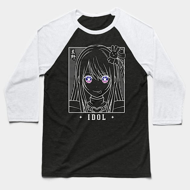 AI Idol - Dark Ver Baseball T-Shirt by nefuku